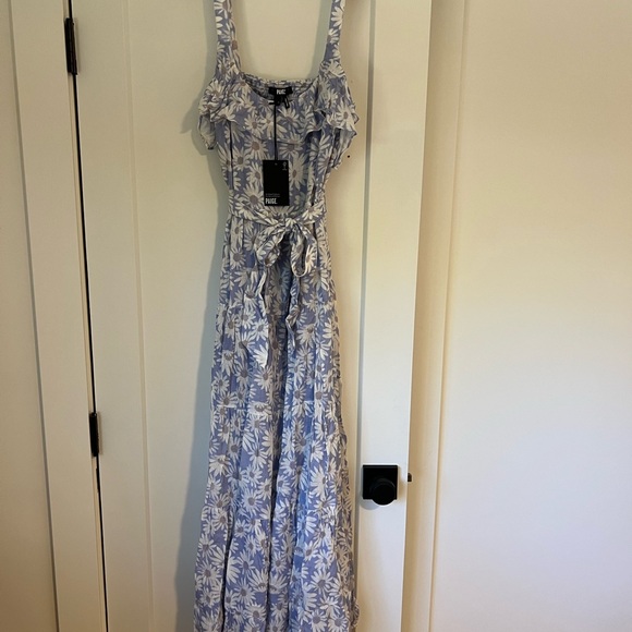 NWT Paige Tevin Floral Periwinkle Multi Maxi Dress - Picture 5 of 6